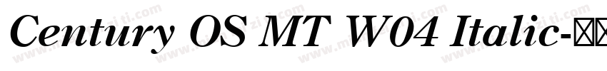 Century OS MT W04 Italic字体转换
